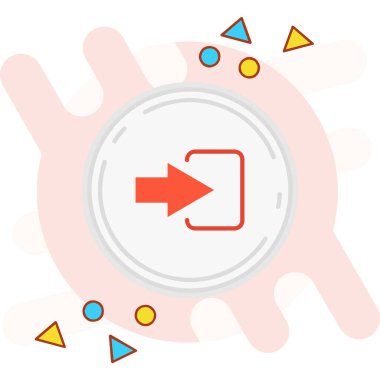 Bir düğmeyi tutan elin düz vektör tasarımı