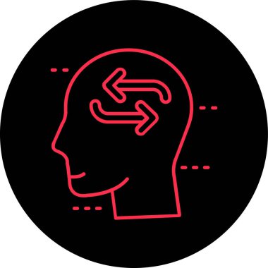 beyin ikonu vektör illüstrasyonu