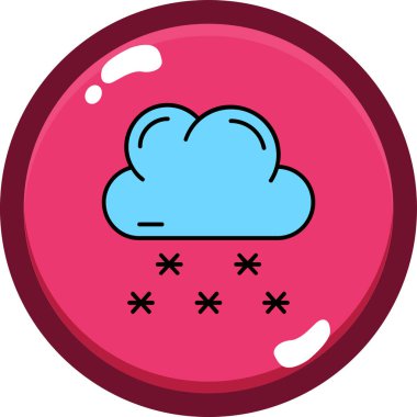 Bulut simgesi vektör illüstrasyonu