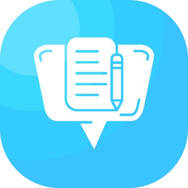 Kalem. Web simgesi basit illüstrasyon