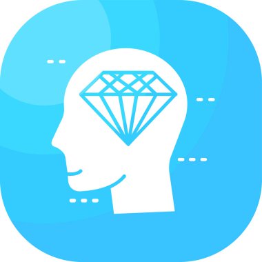 Elmas düz simgesi, vektör, illüstrasyon