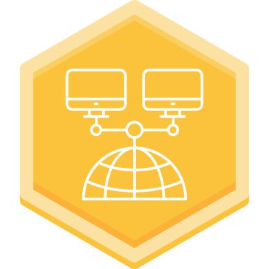 küresel ağ simgesi, modern vektör illüstrasyonu