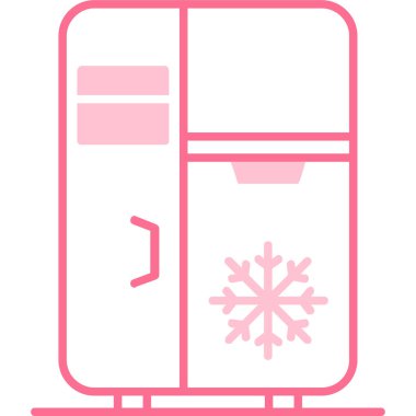 buzdolabı simgesi vektör illüstrasyonu