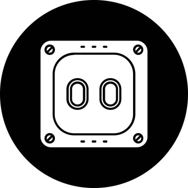 vektör elektrik soket simgesi