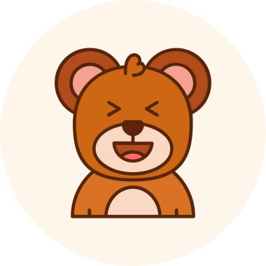 Ayı başı simgesi, çizgi film tarzı