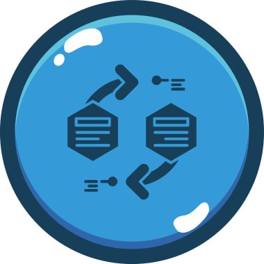 Veritabanı sunucu vektör simgesi