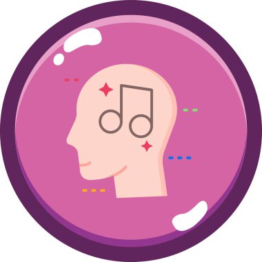 Müzik. Web simgesi basit illüstrasyon