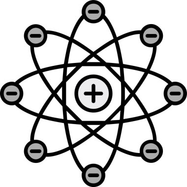 atom. Web simgesi basit illüstrasyon