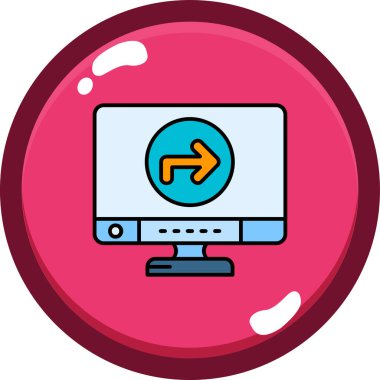 Dizüstü bilgisayar simgesi vektör çizimi