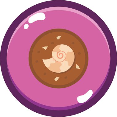 Çikolata kremalı çörek, illüstrasyon, beyaz arka planda vektör..