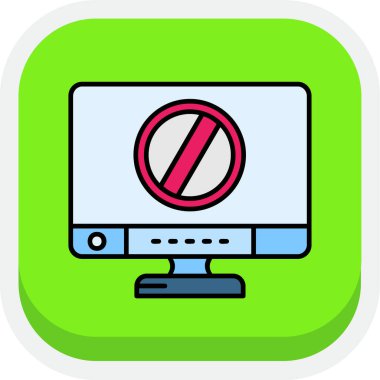 bilgisayar ekran simge vektör çizim