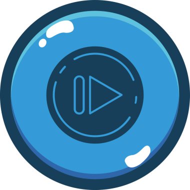 Oynayın. Web simgesi basit illüstrasyon