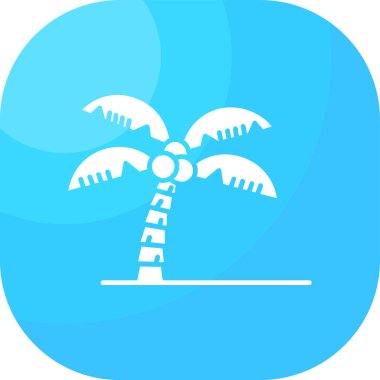 Palmiye ağacı ikonu vektör illüstrasyonu