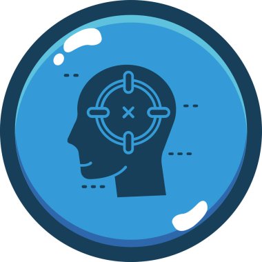 Beyin. Web simgesi basit illüstrasyon