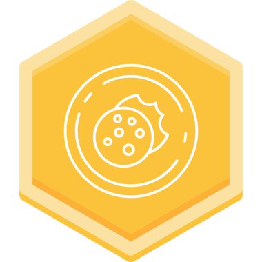 yiyecek yassı simgesi, vektör illüstrasyonu