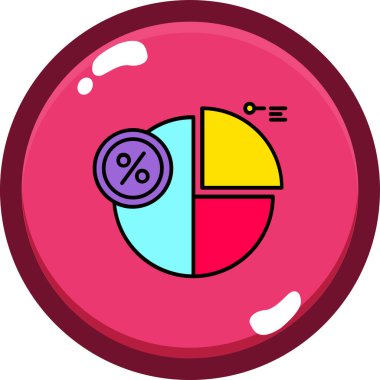 İndirim yüzde ikonu. taslak satış indirimi vektör rengi düz izole