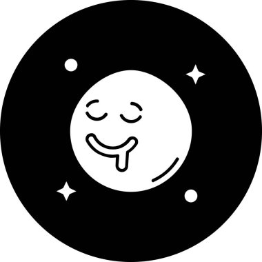 Ay ikonu vektör illüstrasyonu