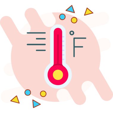 Termometre. Web simgesi basit illüstrasyon