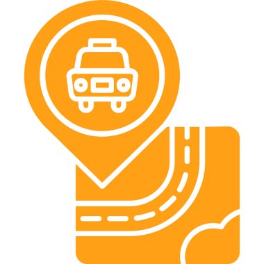 Harita. Web simgesi basit illüstrasyon