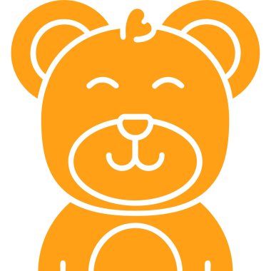 hayvan ayı ikonu düz stil