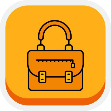 çanta simgesi vektör illüstrasyonu