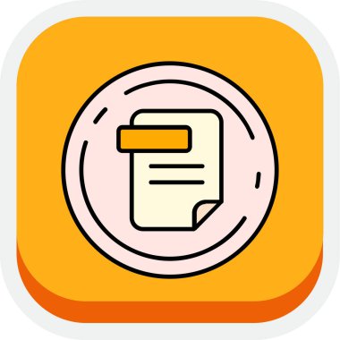 belge simgesi vektör illüstrasyonu