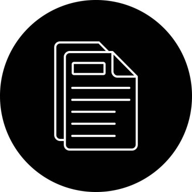 Belge. Web simgesi basit illüstrasyon