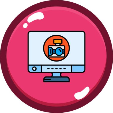 kamera simgesi vektör illüstrasyonu