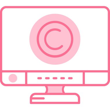 Bilgisayar. Web simgesi basit illüstrasyon