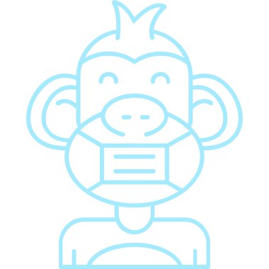 Goril simgesi vektör illüstrasyonu