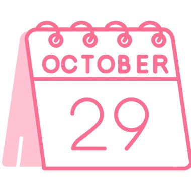 Ekim ayı çizgisi olan takvim