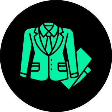 Askısı ve kravatı olan moda ceketi. vektör illüstrasyonu