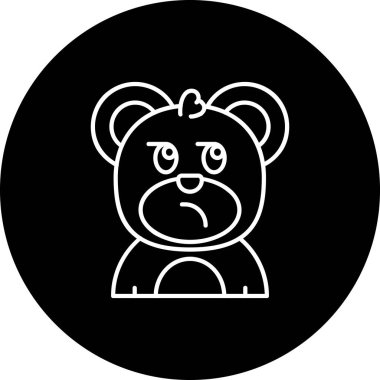 Ayı simgesi vektör illüstrasyonu