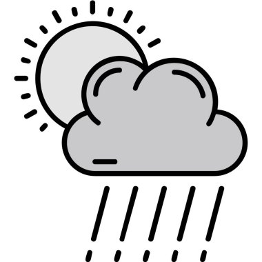 Hava durumu. Web simgesi basit illüstrasyon