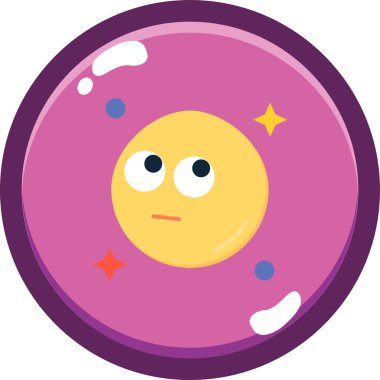 donut. Web simgesi basit illüstrasyon