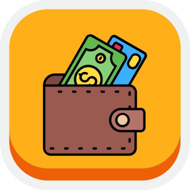 cüzdan ikonu vektör illüstrasyonu