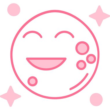 Mutlu ay yüzlü kawaii tarzı