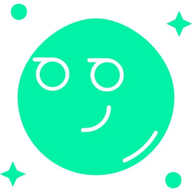 Mutlu bir gülümsemenin sevimli bir yüzünün vektör çizimi.