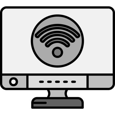 Bilgisayar. Web simgesi basit illüstrasyon