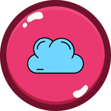 Bulut. Web simgesi basit tasarım