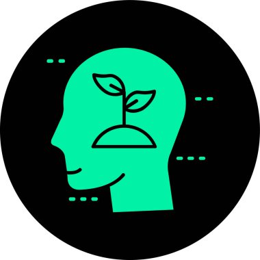 Bir bitki simgesinin vektör illüstrasyonu