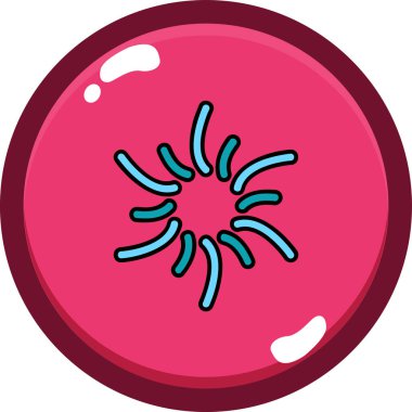 bakteri mikroorganizma ikonu. Beyaz arkaplanda izole edilmiş web için bakteri organizma vektör simgesinin düz çizimi