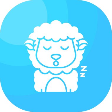 soyut olarak izole edilmiş koyun simgesi