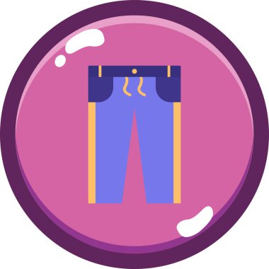 Pantolon. Web simgesi basit illüstrasyon