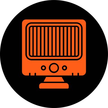 Tren simgesinin vektör illüstrasyonu