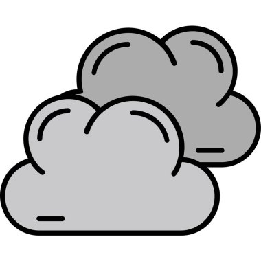 Bulut. Web simgesi basit illüstrasyon