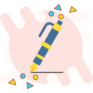 kalem ve cetvel ikon vektör tasarımı
