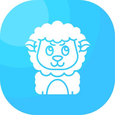 Koyun ağı simgesi basit illüstrasyon