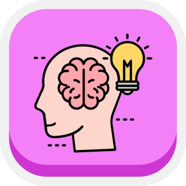 özet dizaynında beyin yaratıcı fikir simgesi