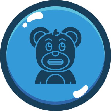 Ayı. Web simgesi basit illüstrasyon